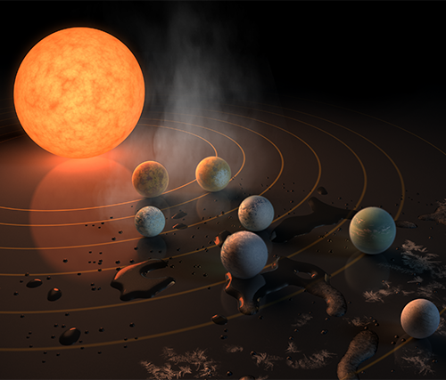 Найдены семь планет, схожих по размеру и массе с Землей