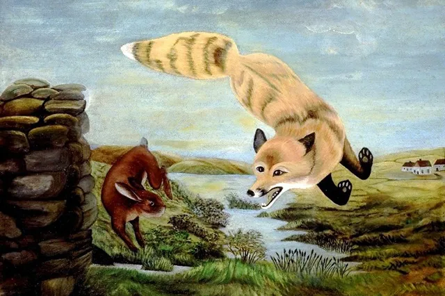 «Лиса охотится на кролика»