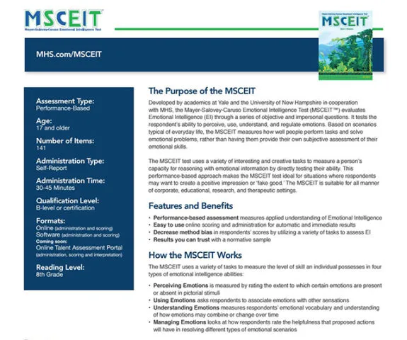 Тест эмоционального интеллекта Мэйера ― Сэловея ― Карузо