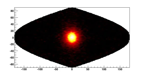 Фотография Солнца по потоку нейтрино