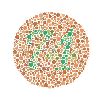 Люди с нормальным зрением видят на этой картинке число 74