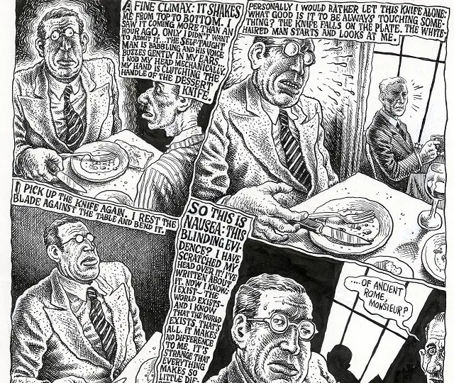 Роберт Крамб. Комикс по роману Сартра «Тошнота»