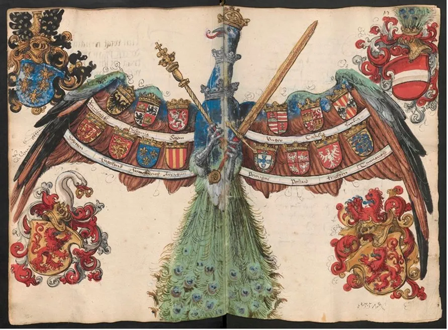 Геральдическая генеалогия Габсбургов Якоба Меннеля. 1517