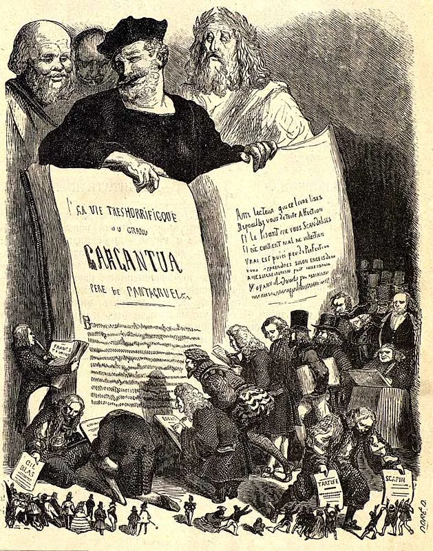 Иллюстрация к роману «Гаргантюа и Пантагрюэль», гравюра Гюстава Доре