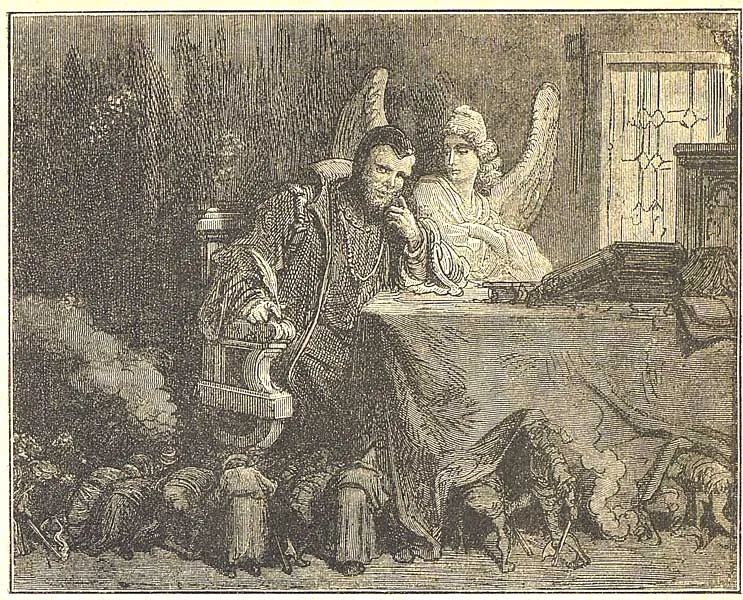 Иллюстрация к роману «Гаргантюа и Пантагрюэль», гравюра Гюстава Доре