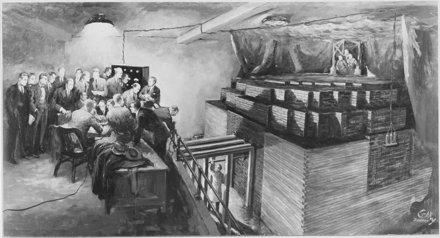 Рисунок реактора во время первого запуска // academcity.org