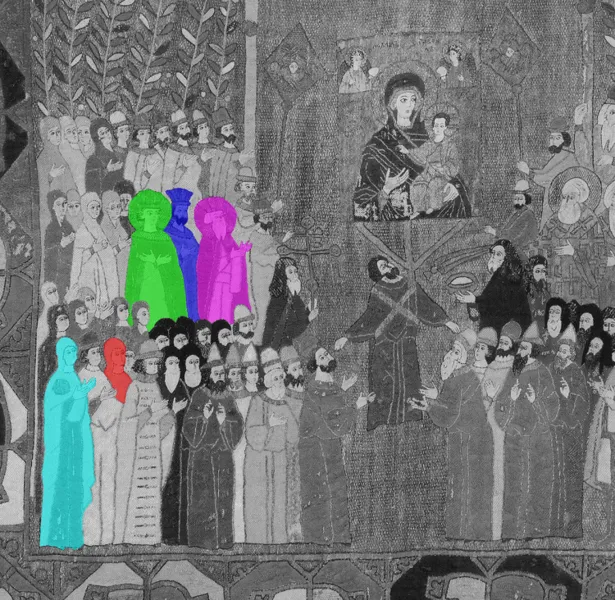 Пелена Елены Волошанки. Фрагмент