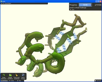 Скриншот приложения Foldit с одним из заданий квеста