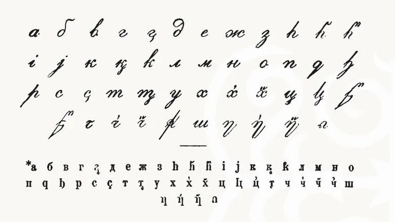 Аварский алфавит Петра Услара