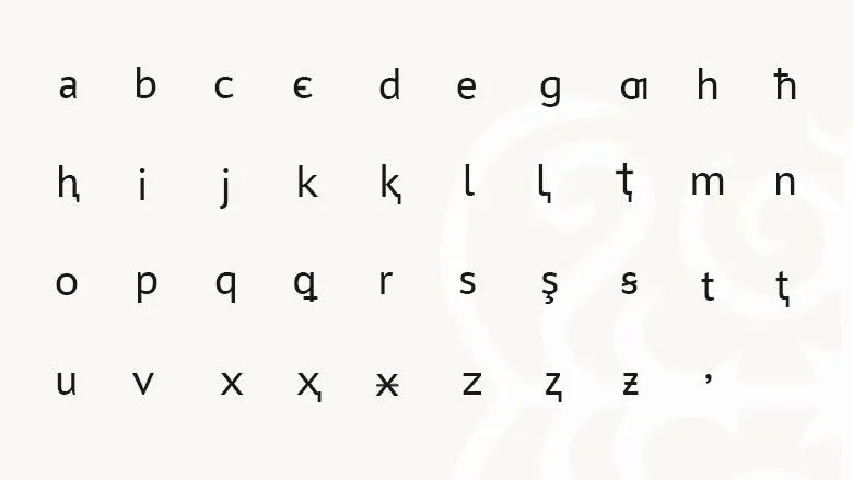 Аварский алфавит 1928–1932 гг.
