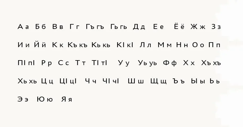 Алфавит лезгинского языка