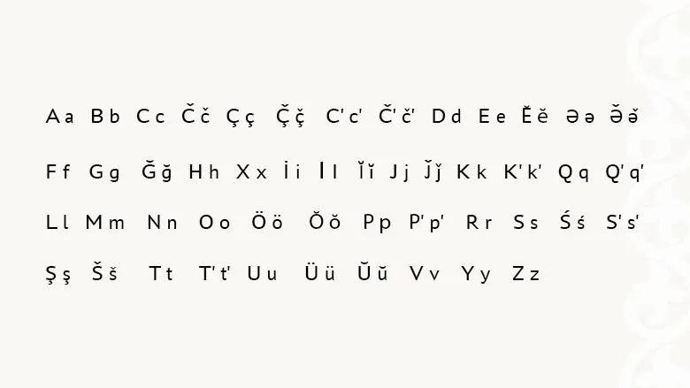 Азербайджанский вариант удинского алфавита