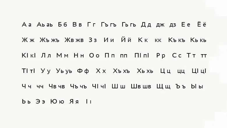 В 1938 году табасаранский, как и другие дагестанские языки, перешел на кириллицу.