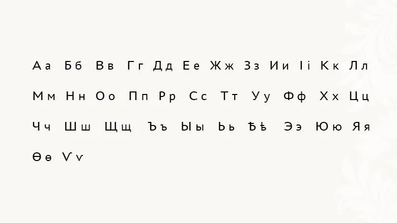 Русский дореформенный алфавит