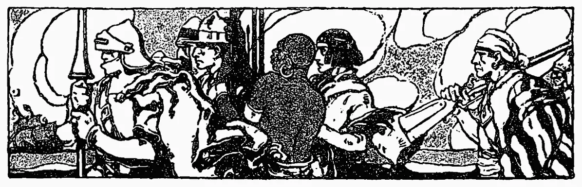 Иллюстрация неизвестного автора из романа Уэллса «Машина времени», опубликованная