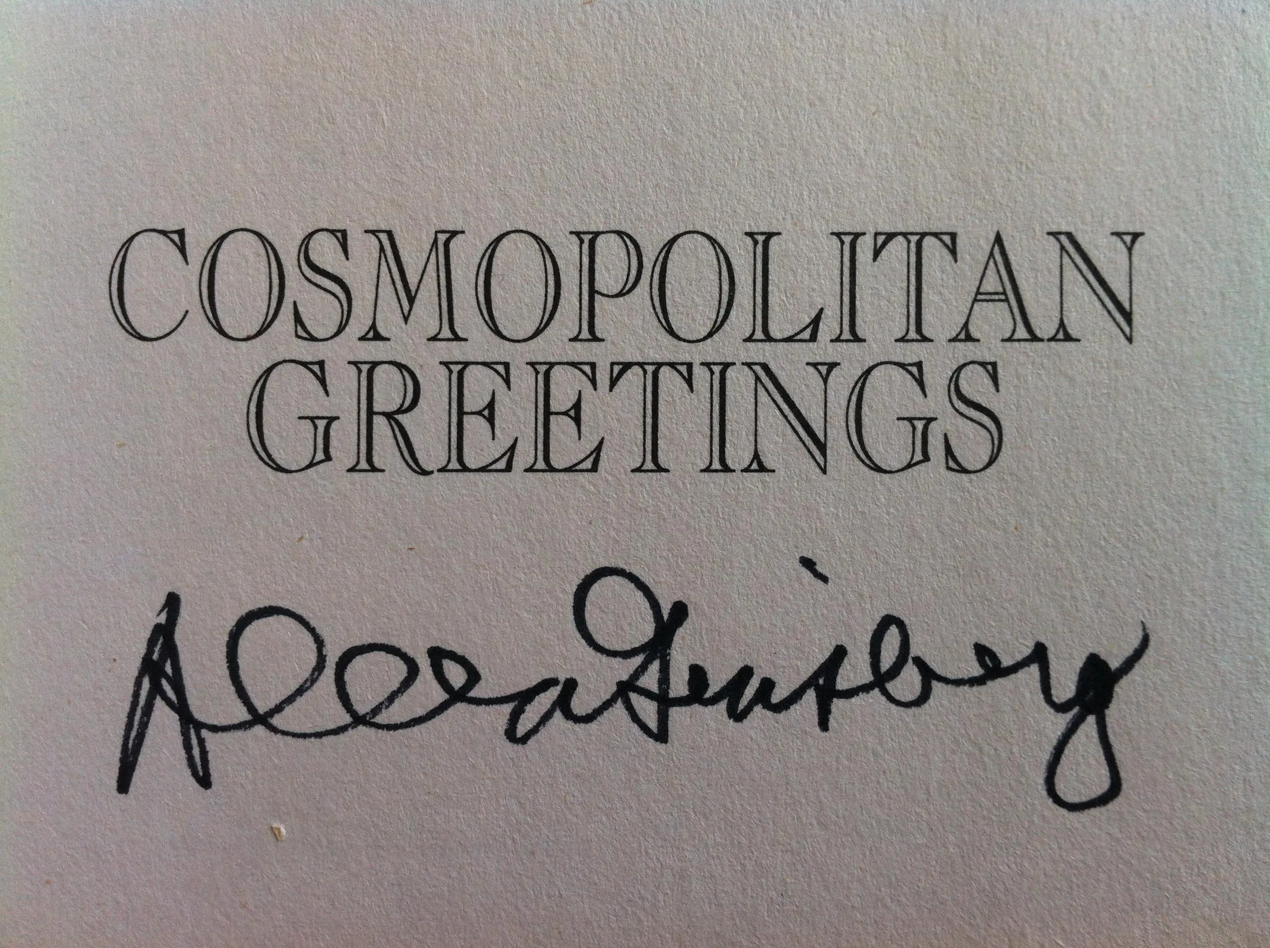 Автограф Аллена Гинзберга в сборнике его стихотворений / SheDreamsInRed