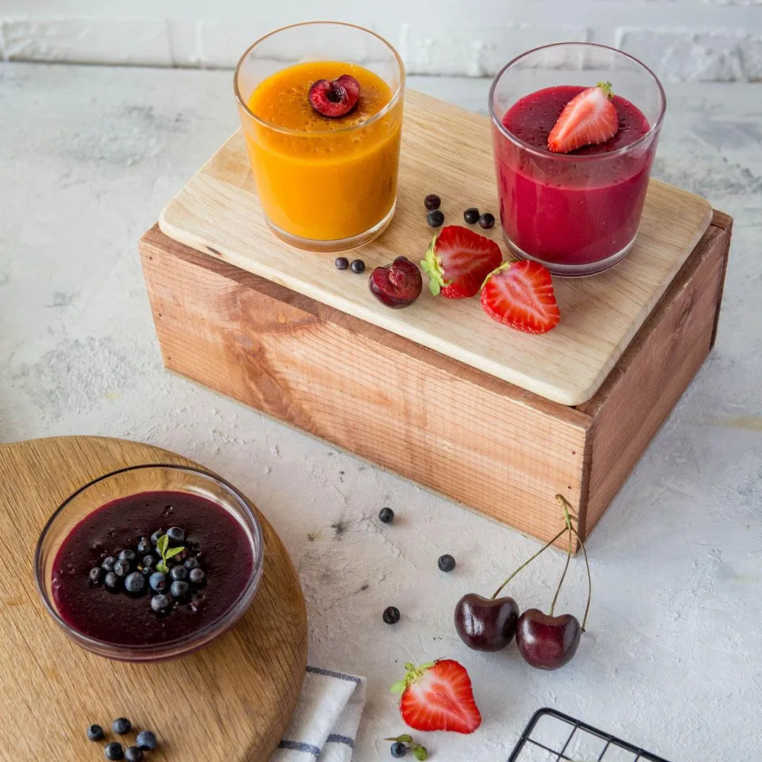 Овсяные кисели съ ягодными наполнителями изъ магазина русской кухни «Добрянка»