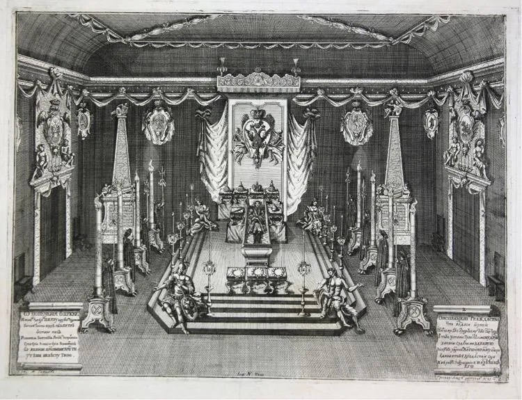 Алексей Ростовцев (по рис. Михаила Земцова). «Печальная зала» Петра I.